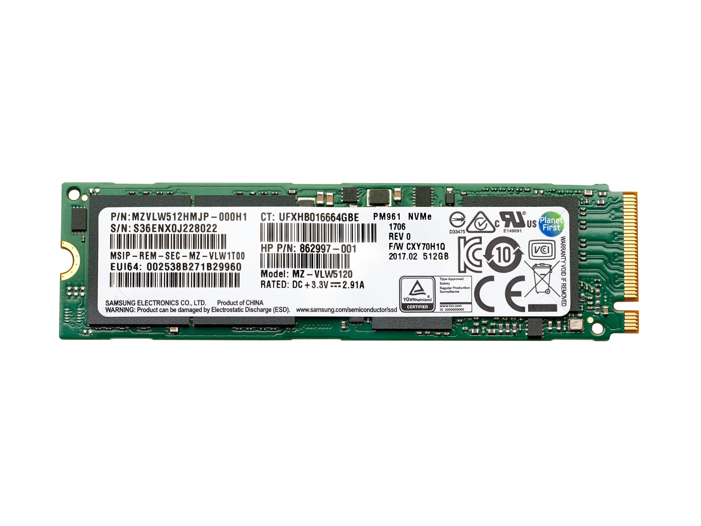 HP 512GB PCIe 4x4 NVMe TLC Solid State Drive (406L8AA)