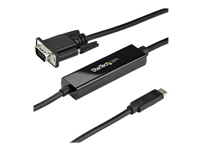 StarTech.com 1920x1200 1080p USB Type C to VGA Video Monitor Adapter Cable, 1m, CDP2VGAMM1MB, 33040631, Cables
