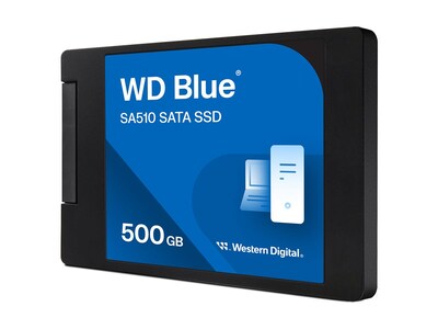 Western Digital 500GB WD Blue SA510 SATA 6Gb s 2.5 7mm Cased Internal Solid State Drive, WDS500G3B0A-00AXR0            , 41847429, Solid State Drives - Internal