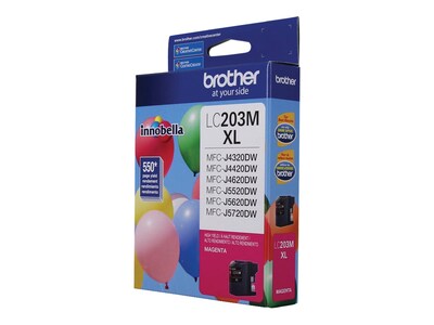 Brother Magenta LC203M High Yield Ink Cartridge, LC203M, 17539521, Ink Cartridges & Ink Refill Kits - OEM
