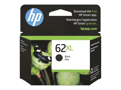 HP 62XL (C2P05AN) High Yield Black Original Ink Cartridge, C2P05AN#140, 17462981, Ink Cartridges & Ink Refill Kits - OEM