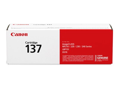 Canon Black 137 Toner Cartridge, 9435B001, 17752410, Toner and Imaging Components - OEM