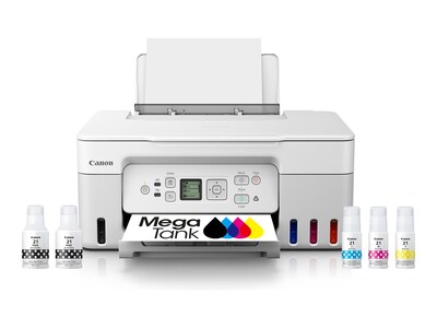 Canon PIXMA G3270 Wireless MegaTank All-In-One Printer - White, 5805C022, 41597557, MultiFunction - Ink-Jet