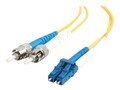 C2G Fiber Patch Cable, LC-ST, 9 125, Duplex, SM, Yellow, 2m, 37475, 8395895, Cables
