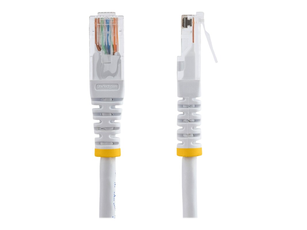 StarTech.com Cat5e Molded UTP Patch Cable, White, 1ft (M45PATCH1WH)