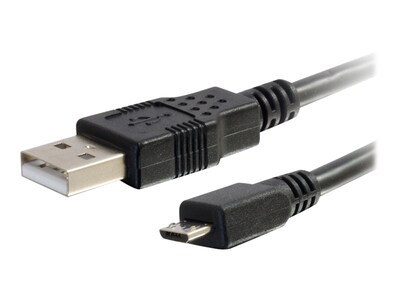 C2G USB 2.0 A Male to Micro-USB B Male Cable, 1ft, 27423, 16011871, Cables