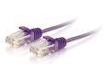 C2G CAT6 Snagless Unshielded (UTP) Slim Ethernet Network Patch Cable, Purple, 6ft, C2G02229                      , 41916208, Cables