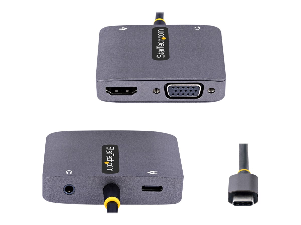 StarTech.com USB C to HDMI VGA Multiport Adapter w 3.5mm Audio