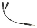 Listen Technologies Microphone Input   Headphone Output Cable, LA-436                        , 41802267, Headphone & Headset Accessories