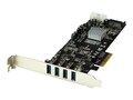 StarTech.com 4-Port Dual Bus PCI Express (PCIe) SuperSpeed USB 3.0 Card Adapter with UASP, PEXUSB3S42V, 16662682, Controller Cards & I/O Boards