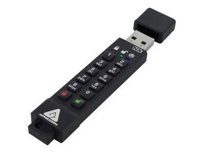 Apricorn 8GB 256-Bit AES XTS Hardware Encrypted Secure USB 3.0 Flash Drive, ASK3-NX-8GB, 35521535, Flash Drives