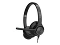 CODi CLARO Wired Stereo Dual Ear Headset w  Integrated AI-Powered ENC Microphone, A04618, 41711560, Headsets (w/ microphone)