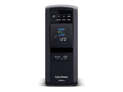 CyberPower 1000VA 600W PFC Compatible Pure Sine Wave UPS (CP1000PFCLCD), CP1000PFCLCD, 11949596, Battery Backup/UPS