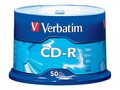 Verbatim 52x 700MB 80min. Branded CD-R Media (50-pack Spindle), 94691, 5205996, CD Media