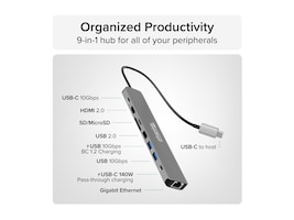 Plugable Technologies USBC-9IN1E                     Main Image from Left-angle