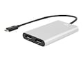 Other World Thunderbolt 3 to Dual DisplayPort M F Adapter, Silver, OWCTB3ADP2DP, 35157471, Adapters & Port Converters