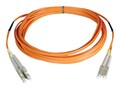 Tripp Lite Fiber Patch Cable, LC-LC, 50 125, Duplex, Multimode, Orange, 30m, N520-30M, 454667, Cables
