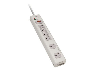 Belkin 6-Outlet 1045J Straight Plug Metal Surge Protector w  6ft Cord - Tel Prot - White , F9H620-06-MTL, 5613391, Surge Suppressors