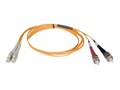 Tripp Lite Fiber Optic Patch Cable, LC-ST, 62.5 125, Duplex Multimode, 8m, N318-08M, 7370215, Cables