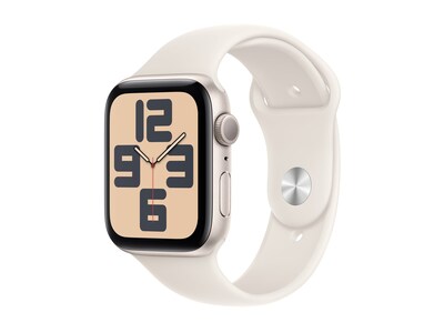 Apple Watch SE GPS 40mm Starlight Aluminum Case with Starlight Sport Band - M L, MXEG3LL/A                     , 41838516, Wearable Technology - Apple Watch Series 6-7