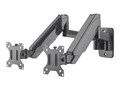 Manhattan Universal Gas Spring Dual Monitor Wall Mount for 17-32 Displays, 461627, 36652051, Stands & Mounts - Desktop Monitors