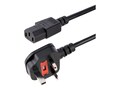 StarTech.com 18AWG (0.75mm2) UK Computer Monitor AC power cord w  BS 1363 and IEC 60320 C13 connectors, 6ft, PXT101UK, 10070811, Power Cords