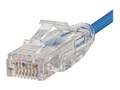Monoprice SlimRun Cat6 UTP Bare Copper Ethernet Network Patch Cable, Blue, 1ft, 13518, 34832251, Cables