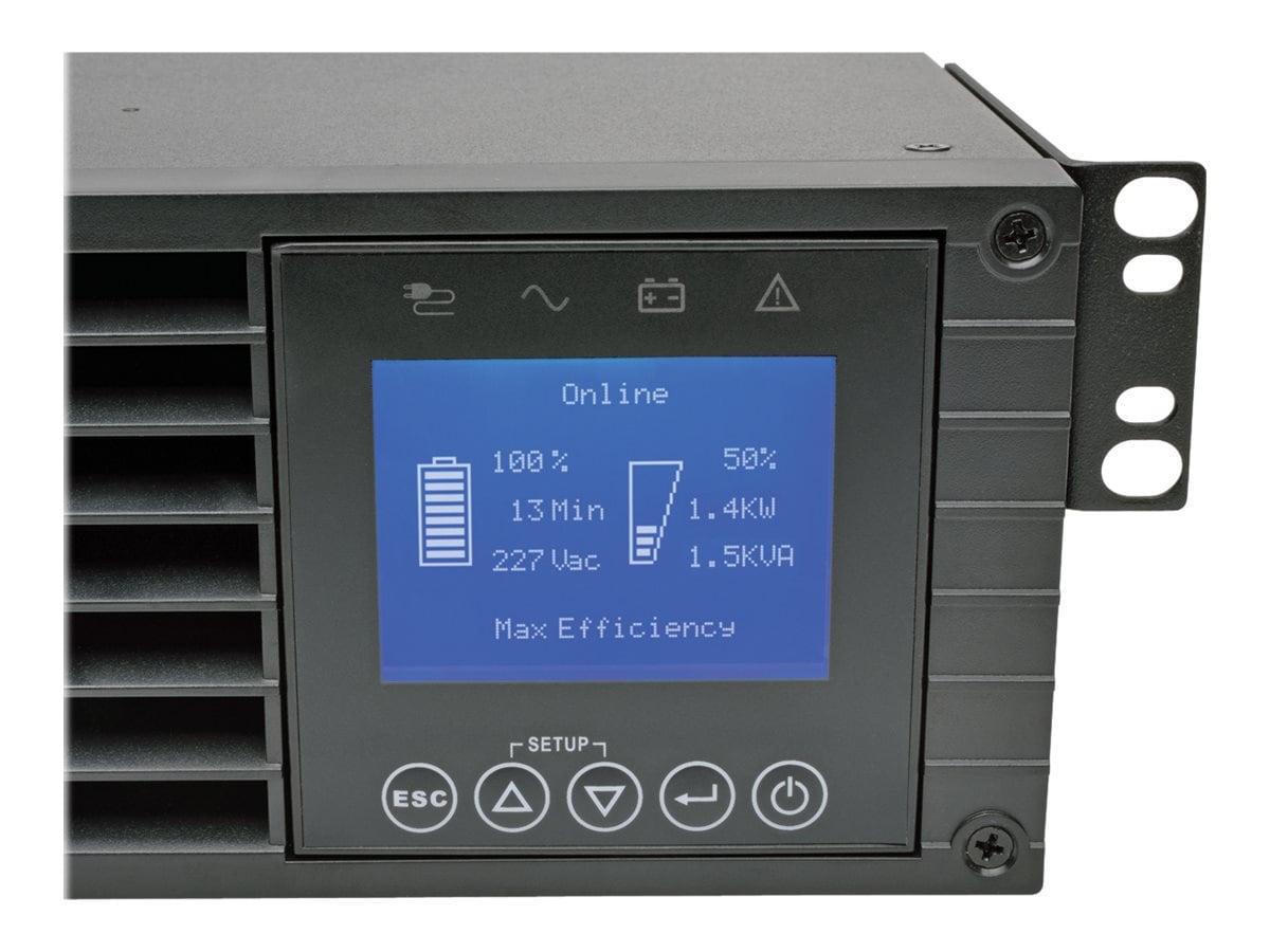 Tripp Lite UPS Smart Online 3000VA 2700W LCD Rackmount 208/240V USB DB9 2U - Thumbnail 4
