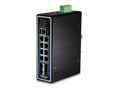 TRENDnet 12-Port Industrial Gb PoE+ L2+ Mngd DIN-Rail Switch, TI-PG1284I, 32112859, Network Switches TRENDnet 12-Port Industrial Gb PoE+ L2+ Mngd DIN-Rail Switch, TI-PG1284I, 32112859, Network Switches
