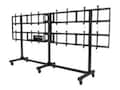 Peerless-AV Portable Video Wall Cart 2x2, 3x2 or 4x2 Configuration for 46-55 Displays, DS-C555-4X2, 17828859, Monitor & Display Accessories - Video Wall