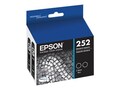 Epson Black 252 Standard-Capacity Ink Cartridges (2-pack), T252120D2, 41919109, Ink Cartridges & Ink Refill Kits - OEM
