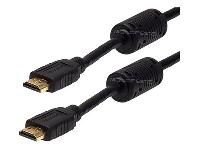 Monoprice 28AWG 4K High Speed HDMI M M Cable, Black, 6ft, 3992, 35820076, Cables