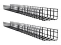 Tripp Lite Wire Mesh Cable Tray, 150 x 100 x 1500 mm, 2-Pack, Black , SRWB6410X2STR, 41298020, Rack Cable Management