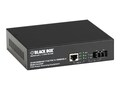 Black Box 10 100 1000-Mbps Copper to 1000-Mbps Singlemode Gigabit Ethernet (1000-Mbps) PoE Media Converter , LPS500A-SM-10K-LC-R3          , 41881860, Network Transceivers