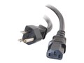 C2G Universal Power Cord, 16AWG, Black, 6ft, 25545, 240994, Power Cords