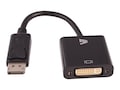 V7 Black Video Adapter DisplayPort Male to DVI-I Female M F VGA SVGA SXGA UXGA HDTV 1080P, CBLDPDVI-1E, 41043889, Adapters & Port Converters