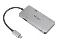 Targus USBC MULTIPORT SINGLE VID      ADAPADAPT&CARD READER WITH 100W PD PASS, ACA953USZ, 37857905, Cables