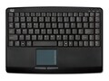 Adesso Slim Touch Mini Keyboard with Built-in Touchpad, Black, USB, AKB-410UB, 7593515, Keyboards & Keypads