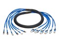 Tripp Lite Augmented Cat6 Cat6a Pre-Terminated 6x RJ-45 M F Copper Trunk Bundle, Blue, 6ft, N261-006-6MF-BL, 31967071, Cables