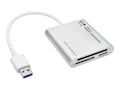 Tripp Lite USB 3.0 SuperSpeed Multi-Drive Memory Card Reader Writer, Aluminum Case, U352-000-MD-AL, 30982527, PC Card/Flash Memory Readers