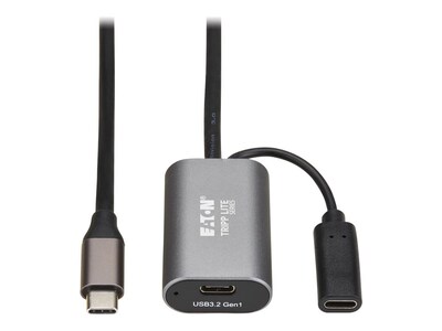 Eaton 5Gbps USB 3.2 Gen 1 USB-C M F Active Extension Cable with USB-C Charging, 5m, U330-05M-C2C-C , 42024108, Cables Eaton 5Gbps USB 3.2 Gen 1 USB-C M F Active Extension Cable with USB-C Charging, 5m, U330-05M-C2C-C , 42024108, Cables