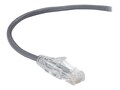 Black Box CAT6 28AWG 250MHz UTP Slim-Net Patch Cable, Gray, 1ft, C6PC28-GY-01, 34628736, Cables