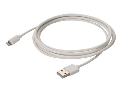 AddOn USB 2.0 Type A Male to Lightning Male Cable, White, 6, USB2LGT6INW, 41059711, Cables