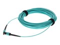 AddOn MPO (Female) to MPO (Female) 12-strand OM4 Crossover Fiber OFNP Plenum-Rated Patch Cable, Aqua, 11m, ADD-MPOMPO-11M5OM4P, 41322528, Cables AddOn MPO (Female) to MPO (Female) 12-strand OM4 Crossover Fiber OFNP Plenum-Rated Patch Cable, Aqua, 11m, ADD-MPOMPO-11M5OM4P, 41322528, Cables