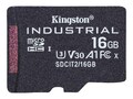Kingston 16GB Industrial MicroSDHC UHS-I V30 A1 Card, Class 10, SDCIT2/16GBSP, 41306067, Memory - Flash