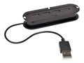 Tripp Lite 4-Port USB 2.0 Ultra-Mini Hub With Extension Cable, U222-004-R, 441530, USB & Firewire Hubs