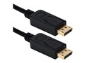 QVS DisplayPort 1.4 UltraHD 8K Cable with Latches, Black, 10ft, DP8-10, 37664222, Cables