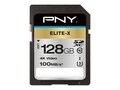 PNY 128 SDXC UI-U3 V30 R100 Ex GE , P-SD128U3100EX-GE, 41199913, Memory