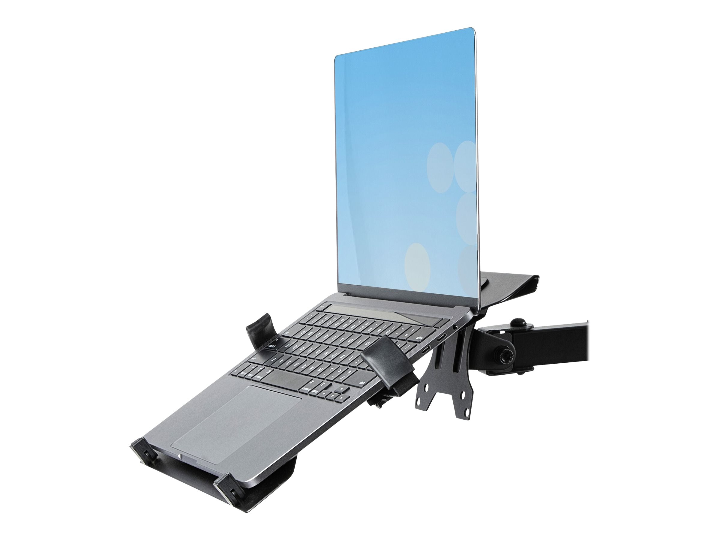 StarTech.com Adjustable Monitor Arm with Vented VESA Laptop Tray (A2-LAPTOP- DESK-MOUNT)