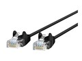 Belkin CAT6 28AWG UTP RJ-45 M M Slim Snagless Molded Ethernet Patch Cable, Black, 15ft, CE001B15-BLK-S, 41060608, Cables